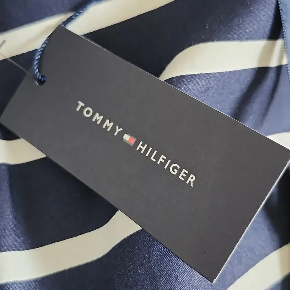 Tommy Hilfiger NWT Navy Yellow White Striped Sheath Dress, Lined, 10 - Picture 6 of 8